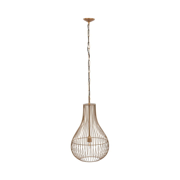 Mira Pear Drop Wire Pendant Light - Gold