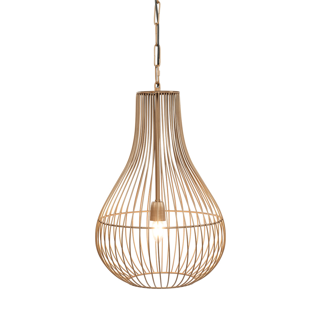 Mira Pear Drop Wire Pendant Light - Gold