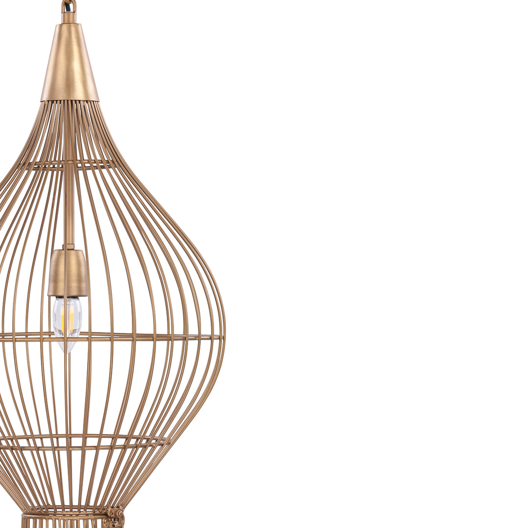 Mira Teardrop Wire Pendant Light - Gold