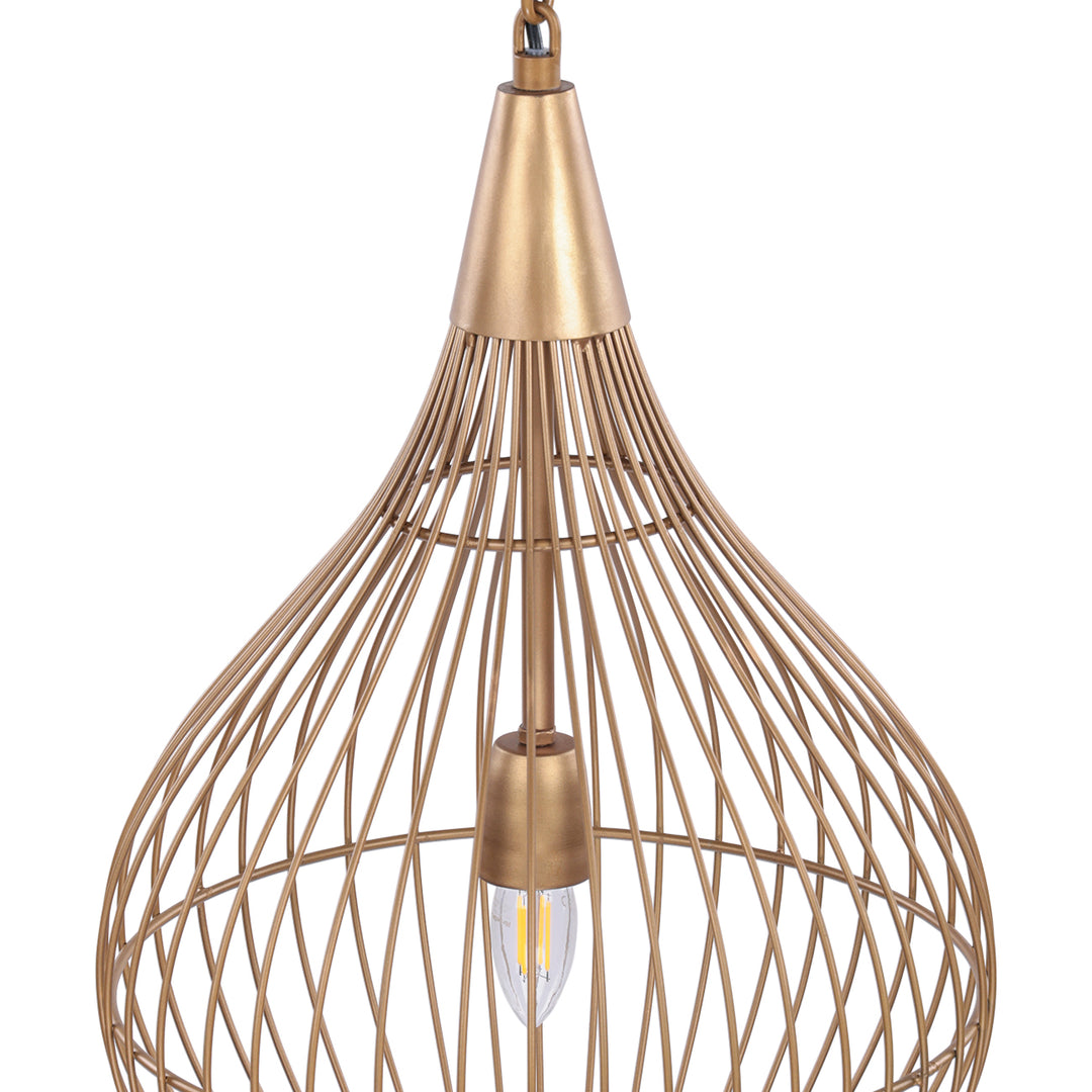 Mira Teardrop Wire Pendant Light - Gold