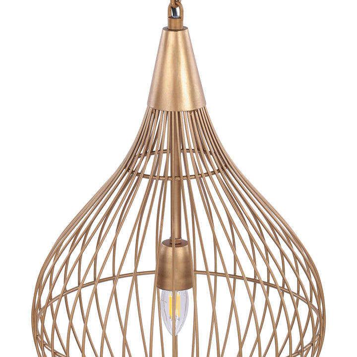 Mira Teardrop Wire Pendant Light - Gold