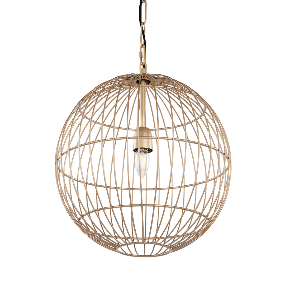 Mira Globe Wire Pendant Light - Gold