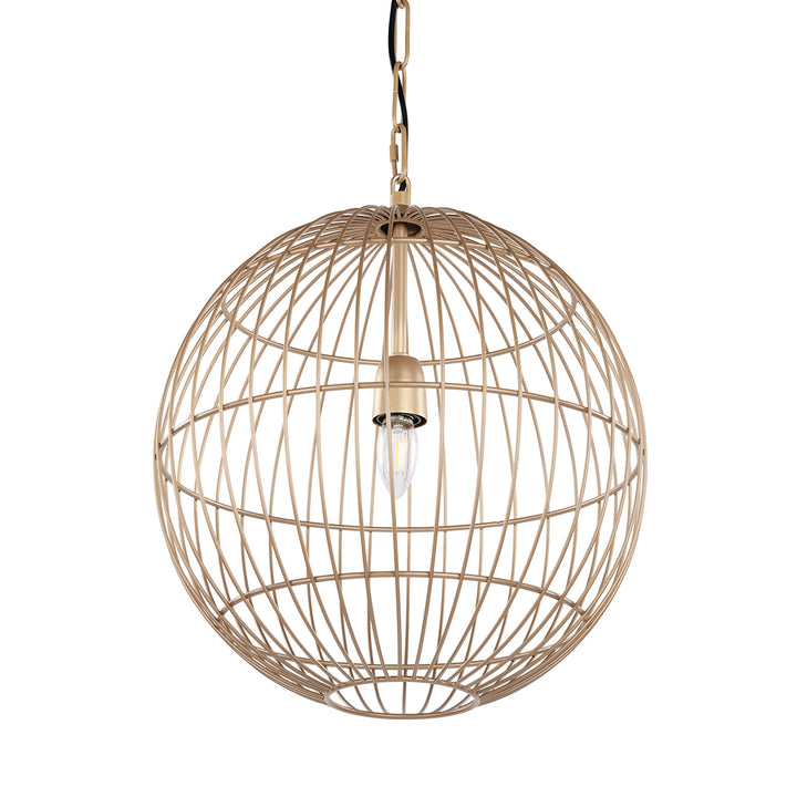 Mira Globe Wire Pendant Light - Gold