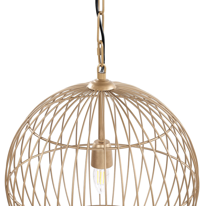 Mira Globe Wire Pendant Light - Gold