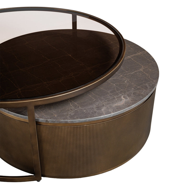 Belvedere Set of 2 Nesting Coffee Tables - Royal Gold