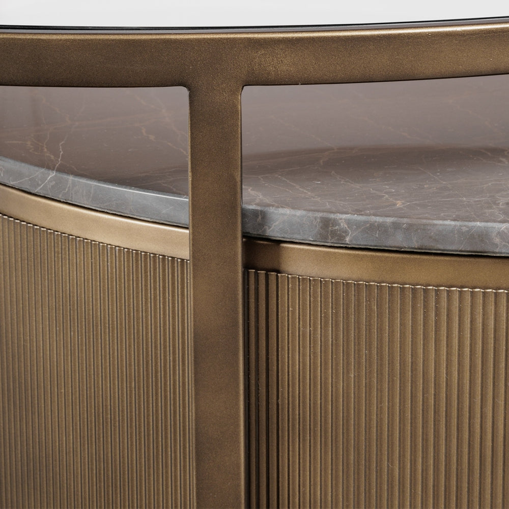 Belvedere Set of 2 Nesting Coffee Tables - Royal Gold