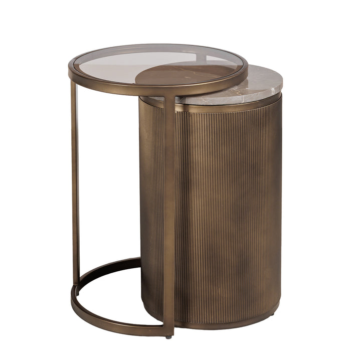 Belvedere Set of 2 Nesting Side Tables - Royal Gold