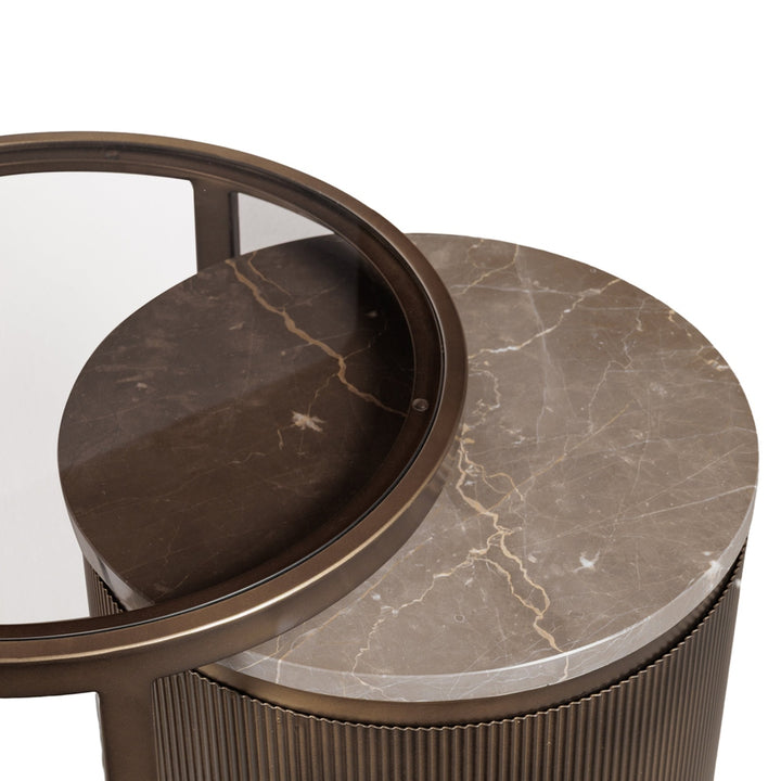 Belvedere Set of 2 Nesting Side Tables - Royal Gold