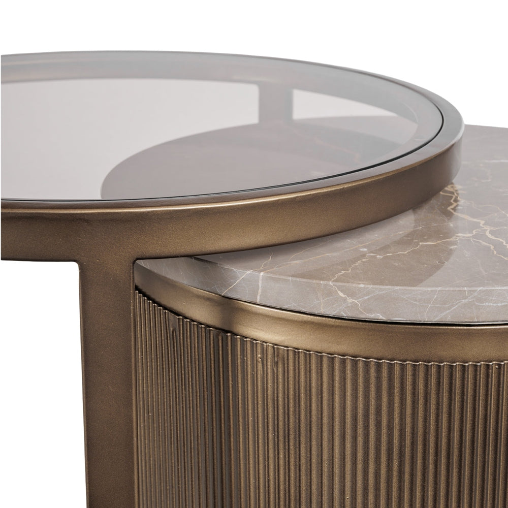 Belvedere Set of 2 Nesting Side Tables - Royal Gold