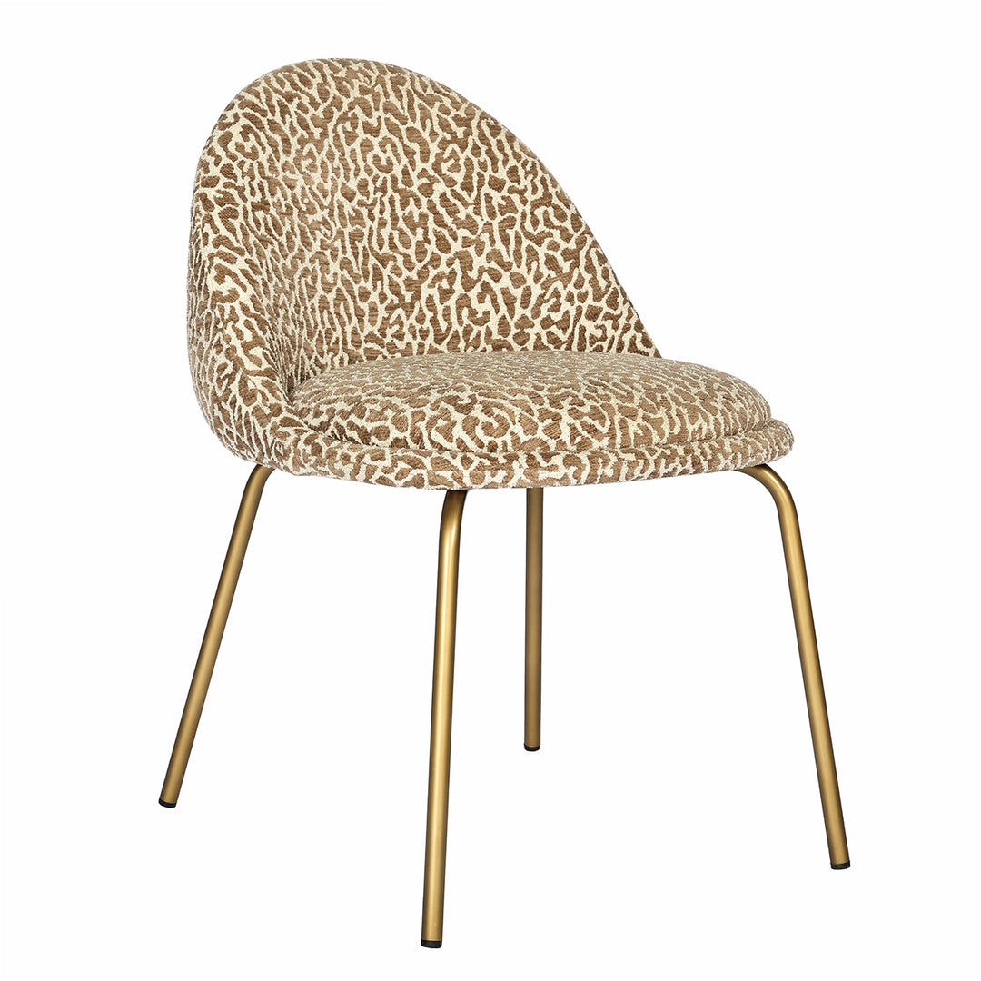 Lanta Set of 2 Animal Jacquard Dining Chairs