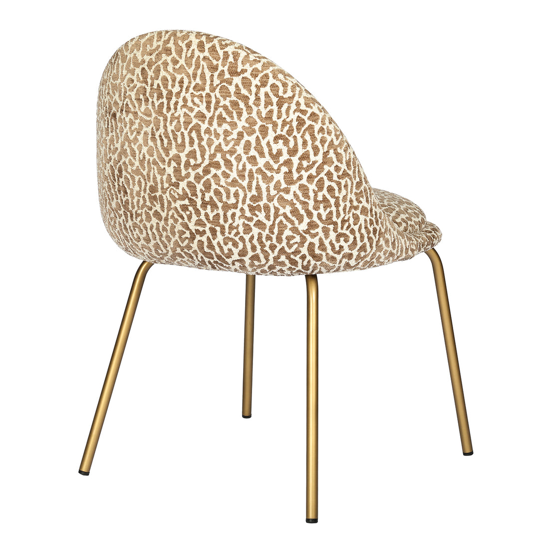 Lanta Set of 2 Animal Jacquard Dining Chairs