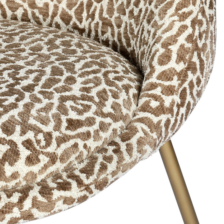 Lanta Set of 2 Animal Jacquard Dining Chairs