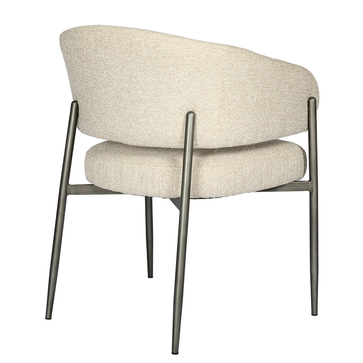 Holmes Boucle Upholstered Dining Chair - Cream