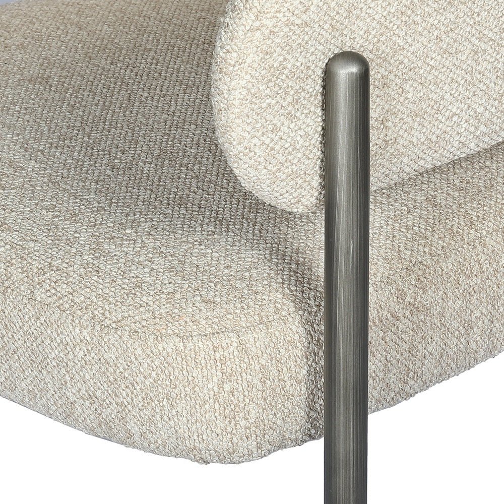Holmes Boucle Upholstered Dining Chair - Cream