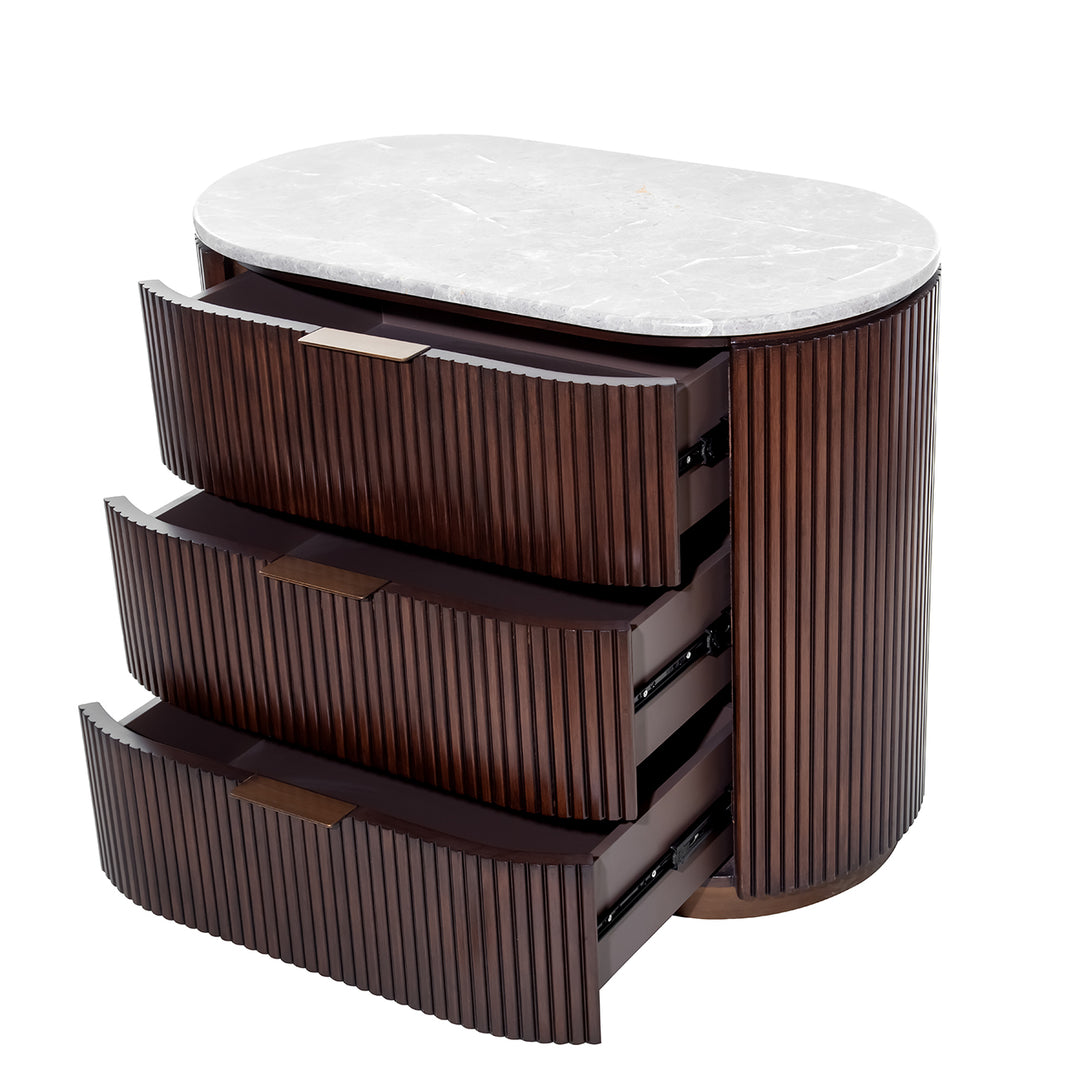 Whitwell Large Three Drawer Bedside Chest