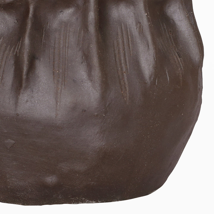 Kova Brown Textured Ceramic Tall Vase