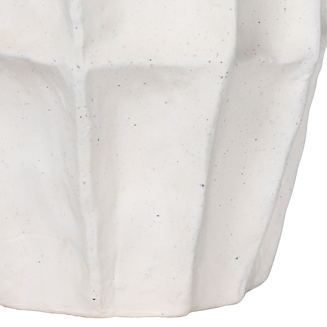 Kova White Textured Ceramic Slim Vase