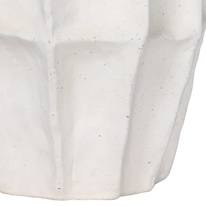 Kova White Textured Ceramic Slim Vase