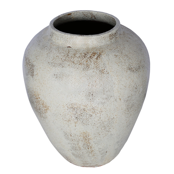 Marnel Textured Ceramic Oversized Planter - White