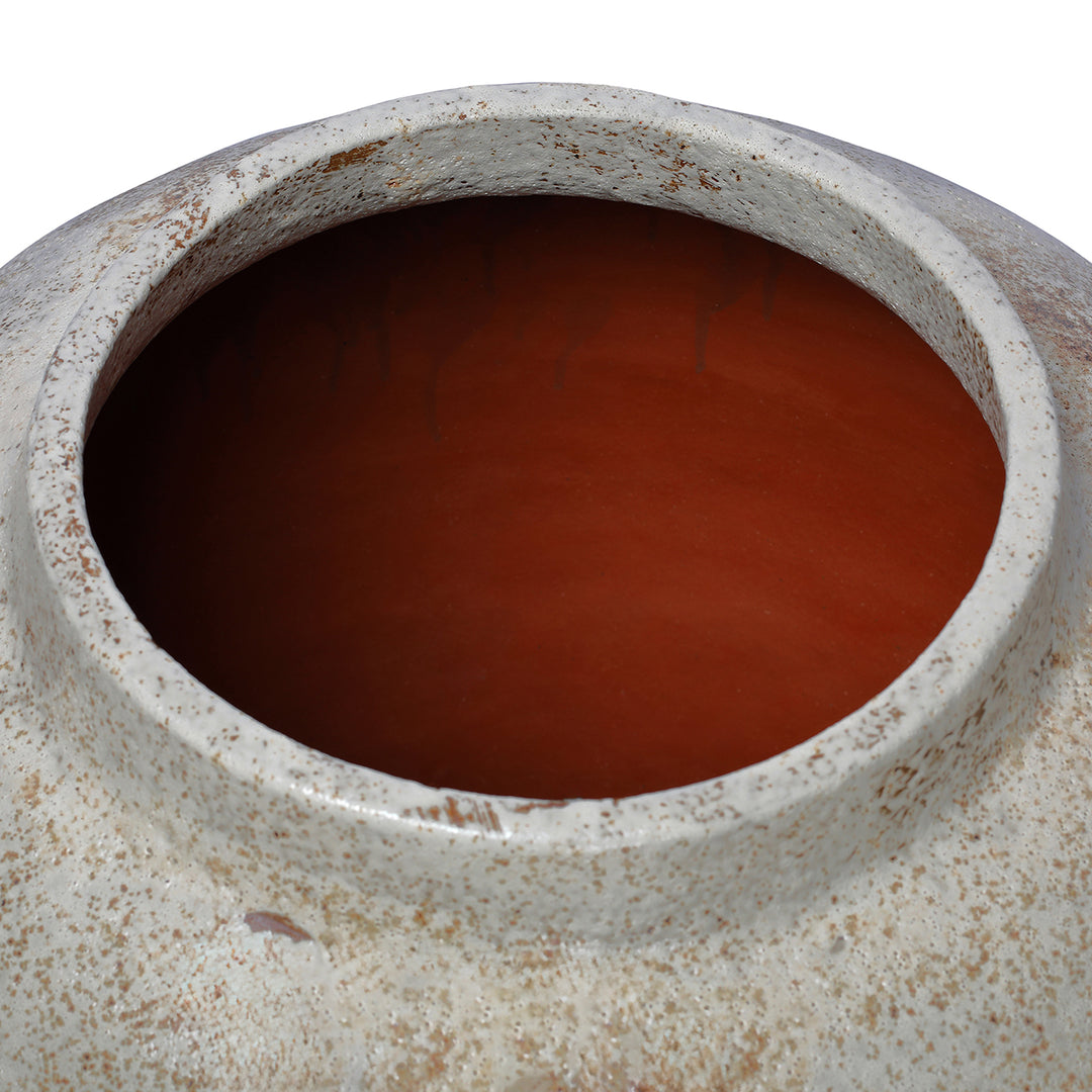 Marnel Textured Ceramic Oversized Planter - White