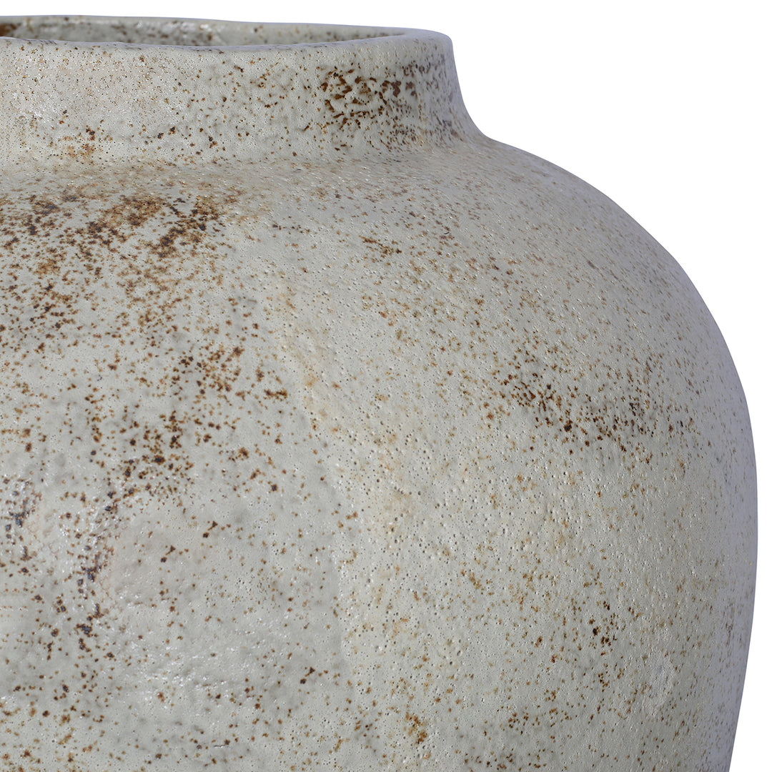 Marnel Textured Ceramic Oversized Planter - White