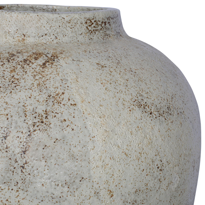 Marnel Textured Ceramic Oversized Planter - White