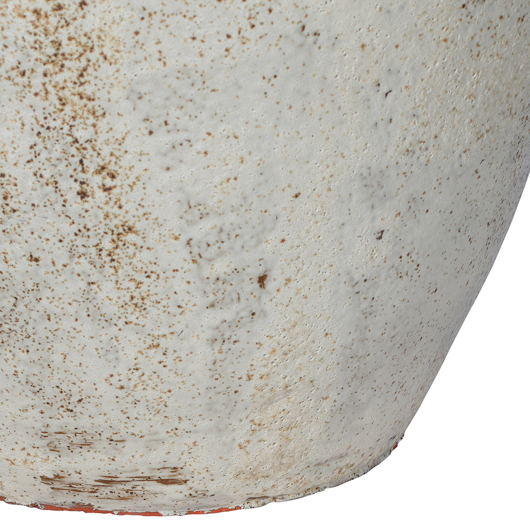 Marnel Textured Ceramic Oversized Planter - White