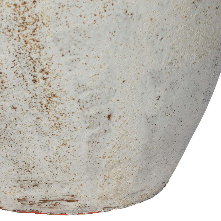 Marnel Textured Ceramic Oversized Planter - White