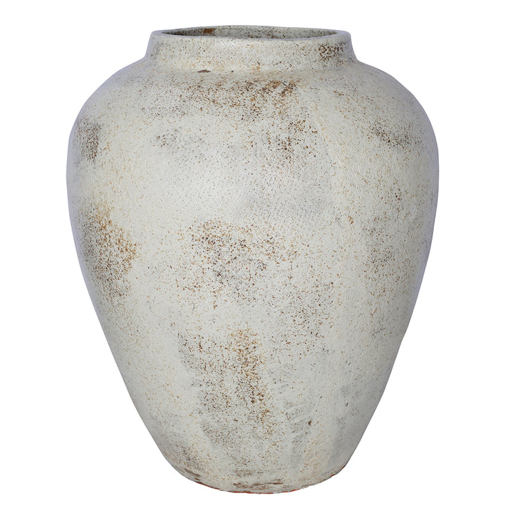 Marnel Textured Ceramic Oversized Planter - White