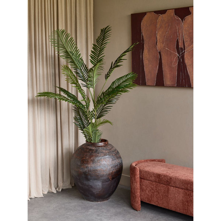 Marnel Textured Ceramic Oversized Planter - Black