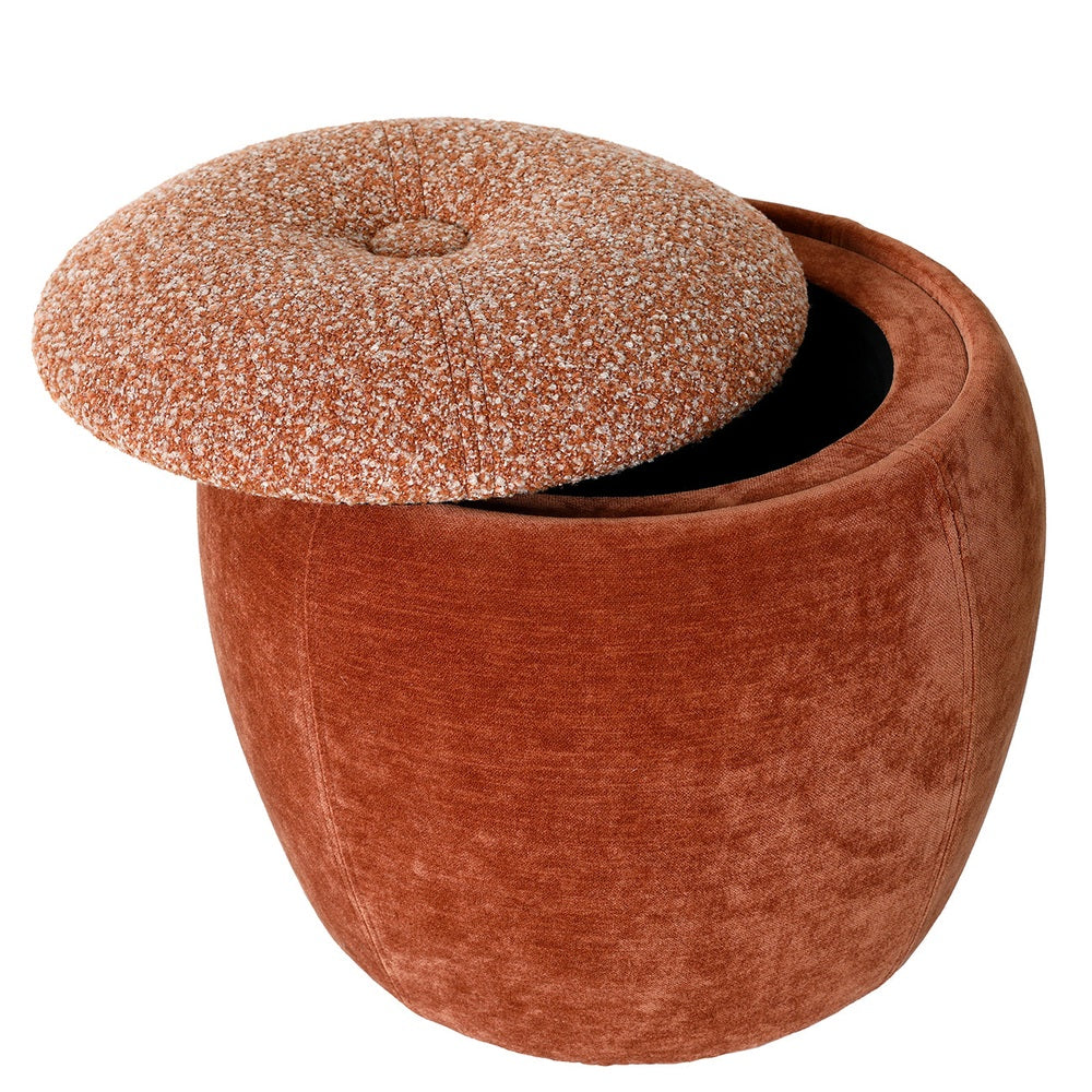 Clemance Storage Stool - Terracotta