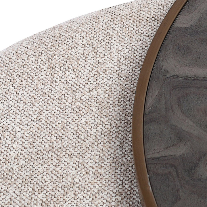 Driftwood Ripple Coffee Table & Nesting Pouffe