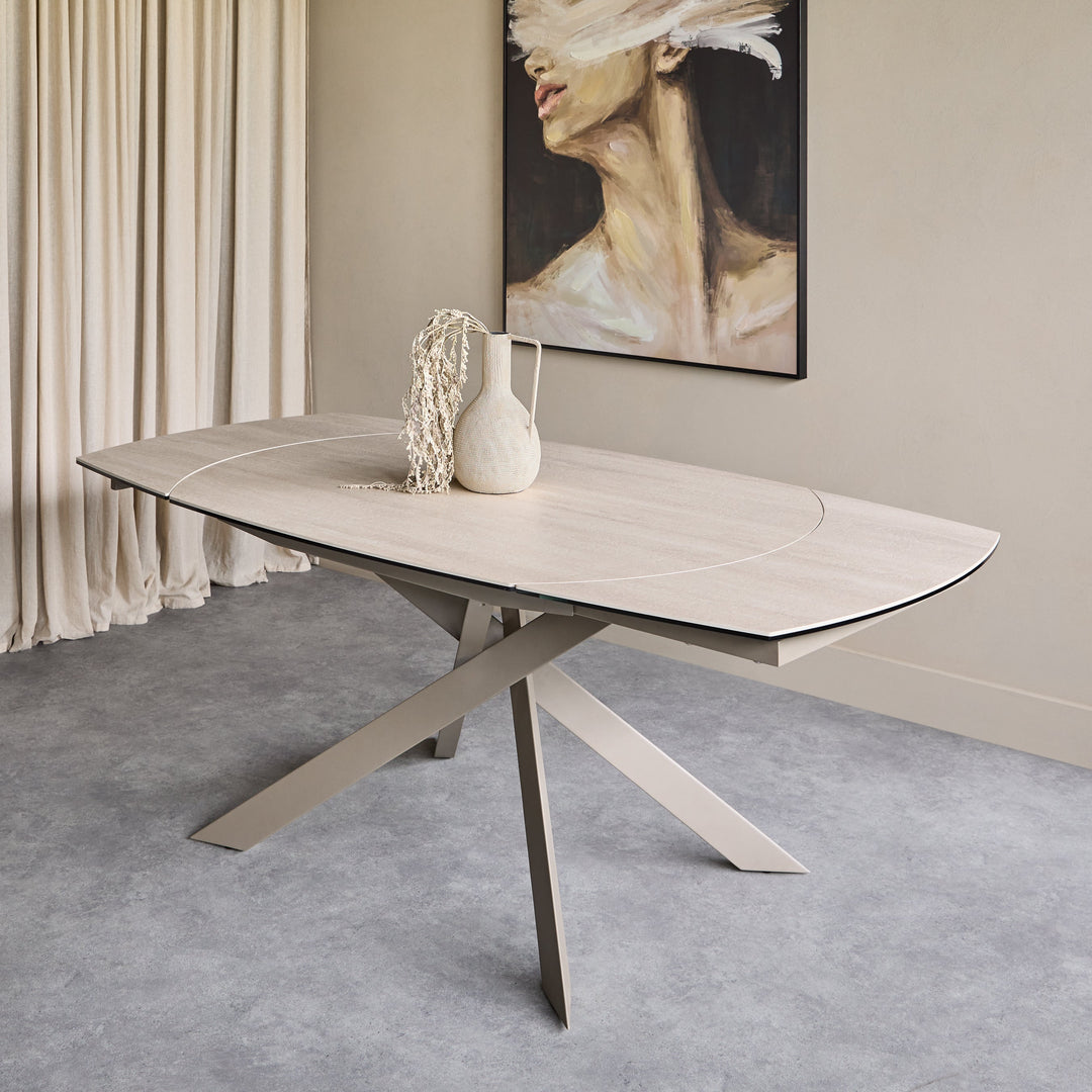 Themsby Extendable Dining Table - Warm Stone