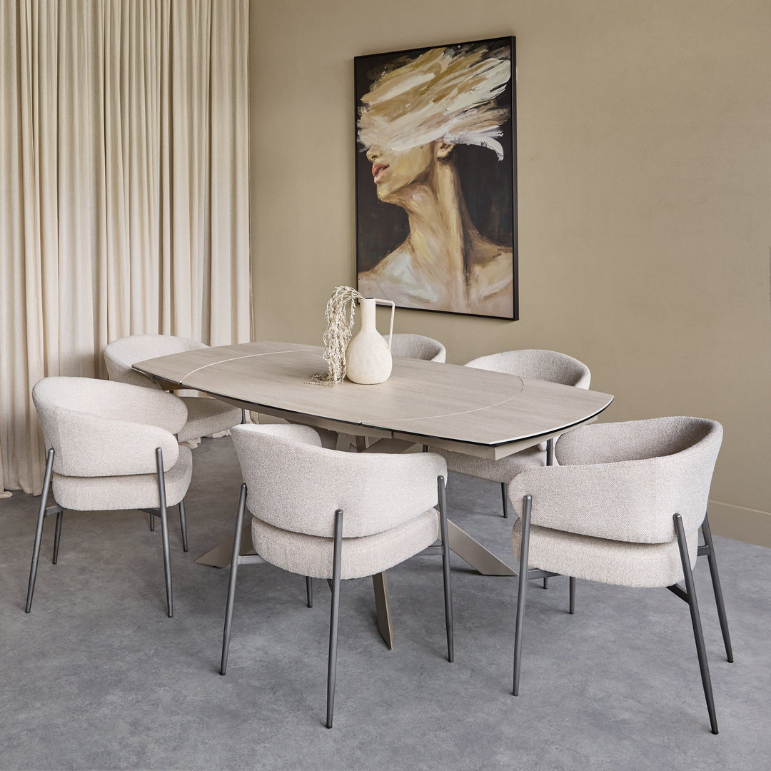 Themsby Extendable Dining Table - Warm Stone