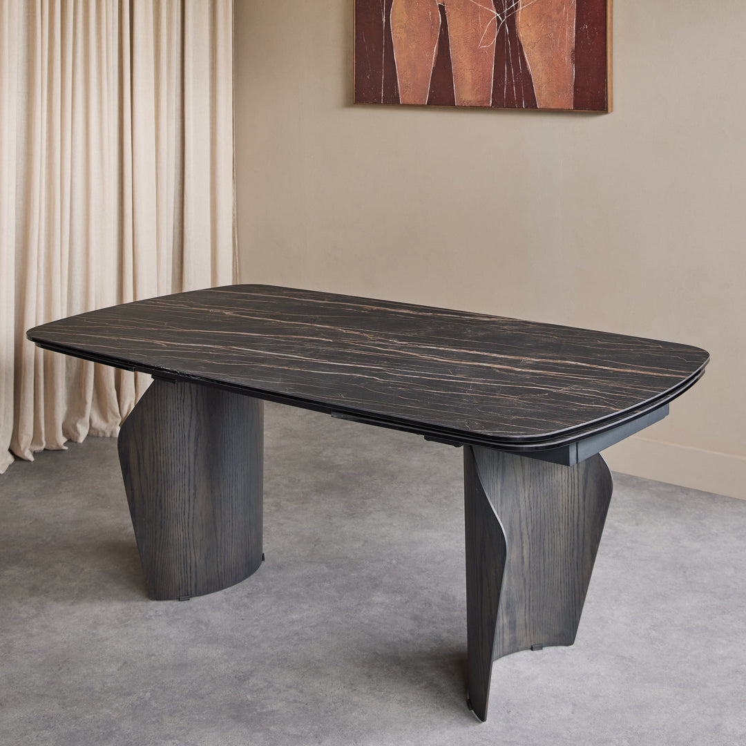 Branwick Extendable Dining Table - Deep Charcoal