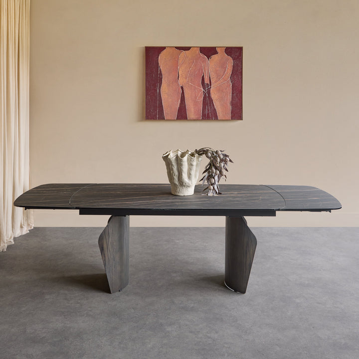 Branwick Extendable Dining Table - Deep Charcoal