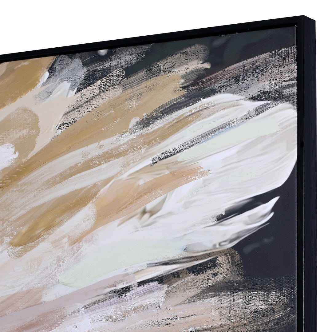 Veiled Expression Hand Embellished Framed Canvas Wall Art