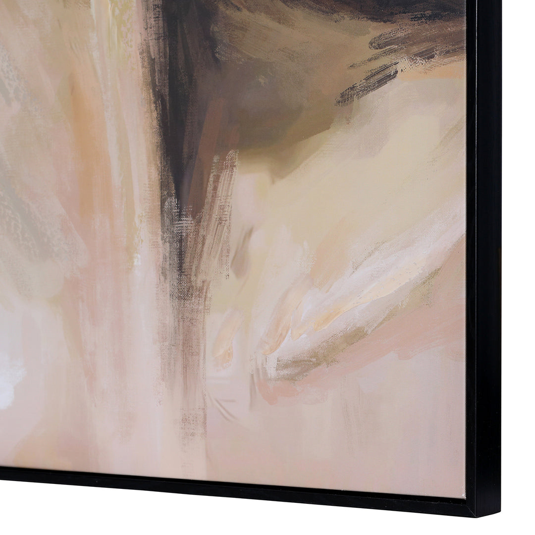 Veiled Expression Hand Embellished Framed Canvas Wall Art