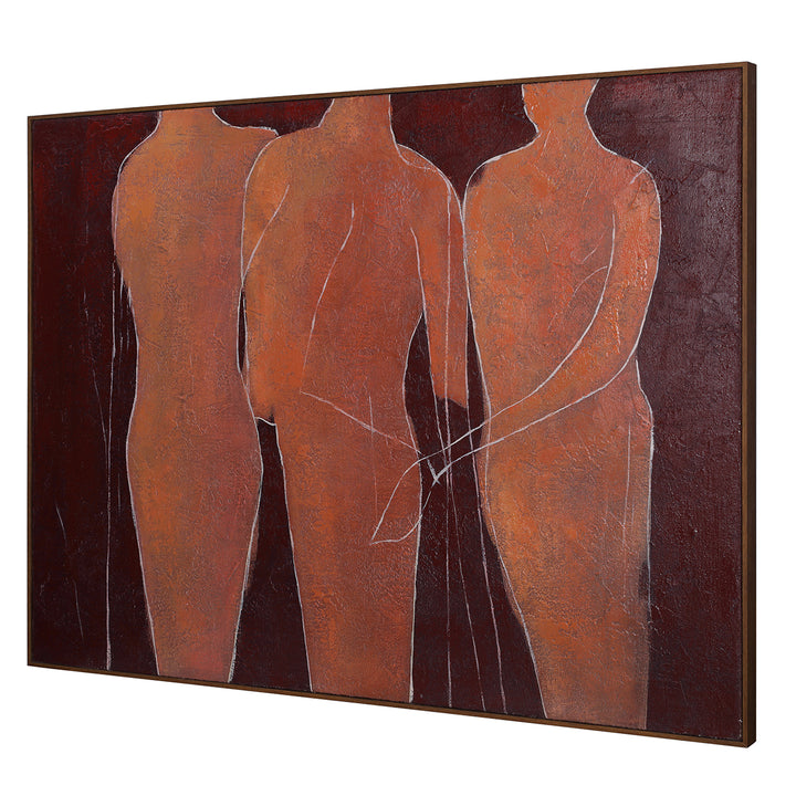 Stone Poise Heavy Textured Hessian Wall Art