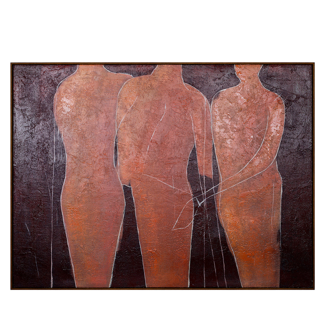 Stone Poise Heavy Textured Hessian Wall Art