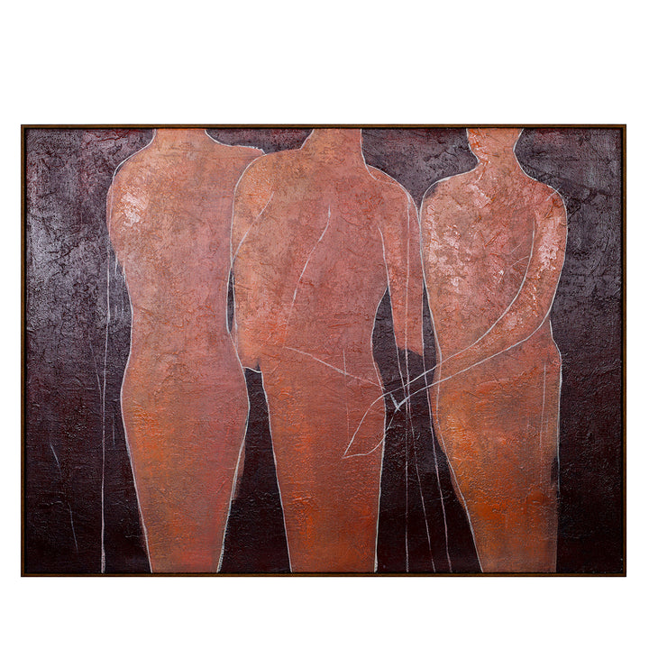 Stone Poise Heavy Textured Hessian Wall Art