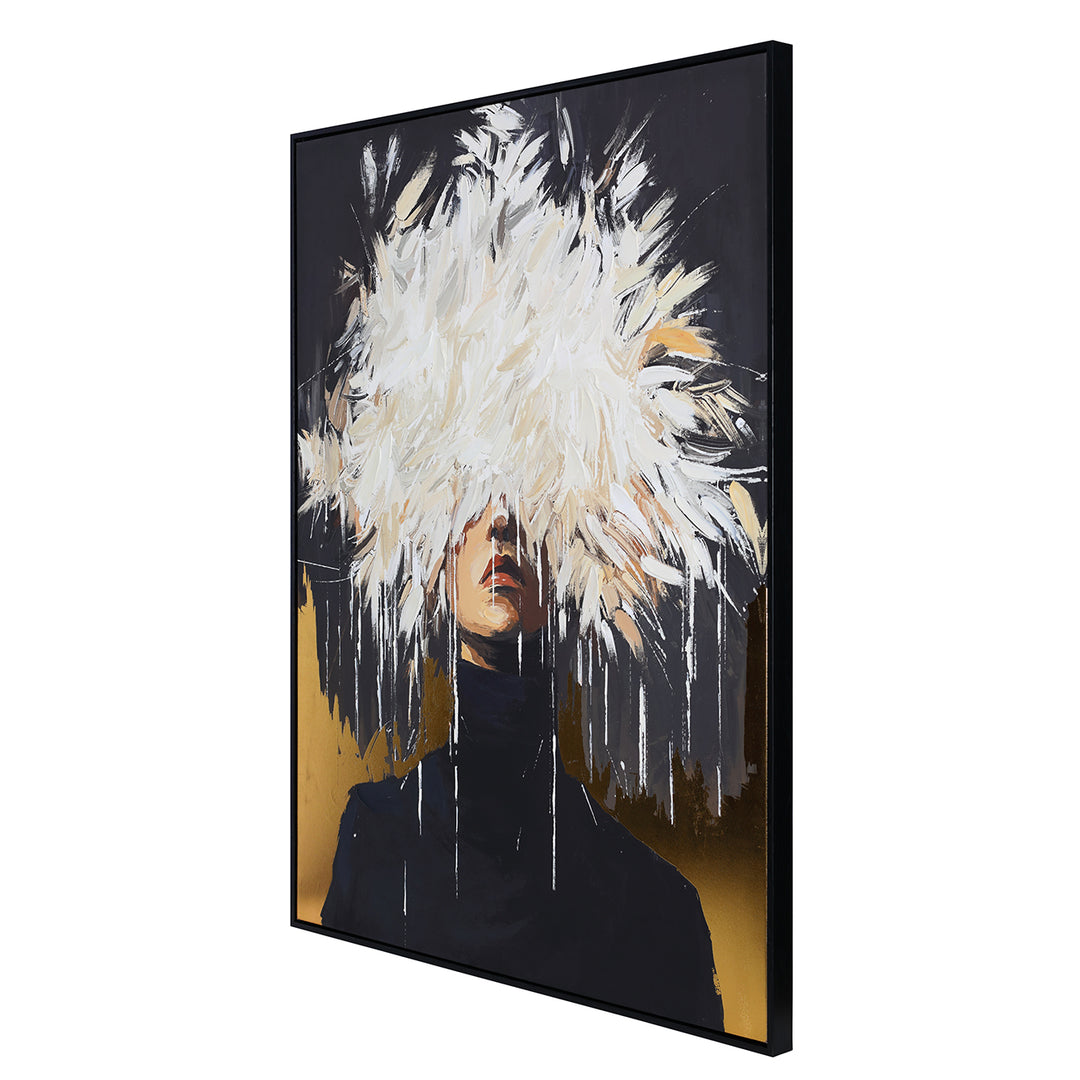 Hidden Muse Hand Embellished Framed Canvas Wall Art