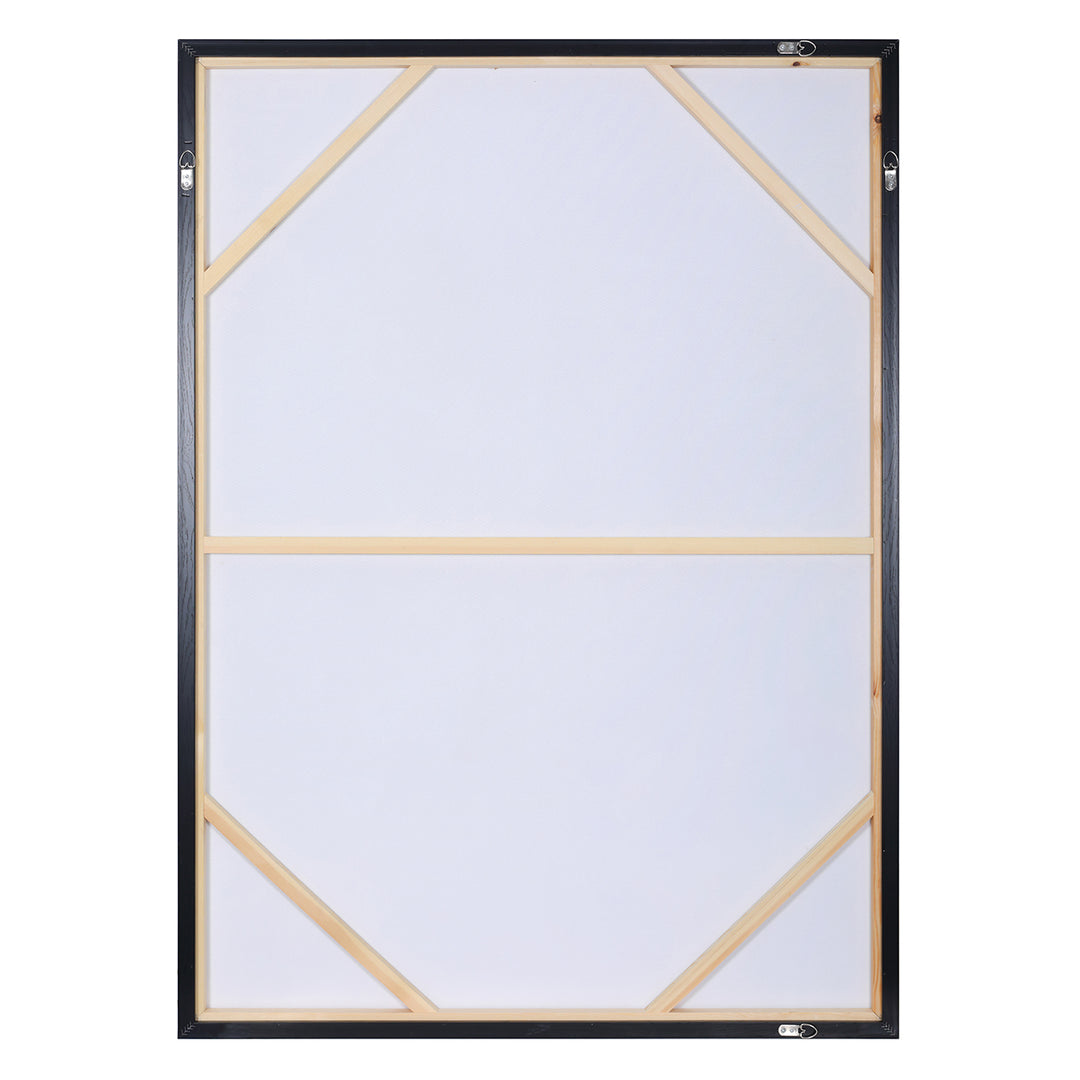 Indigo Flow - Form Textured Framed Canvas Wall Art