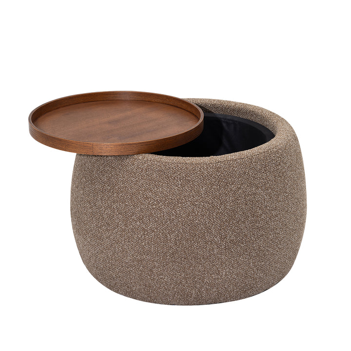 Gensen Small Ottoman - Coffee