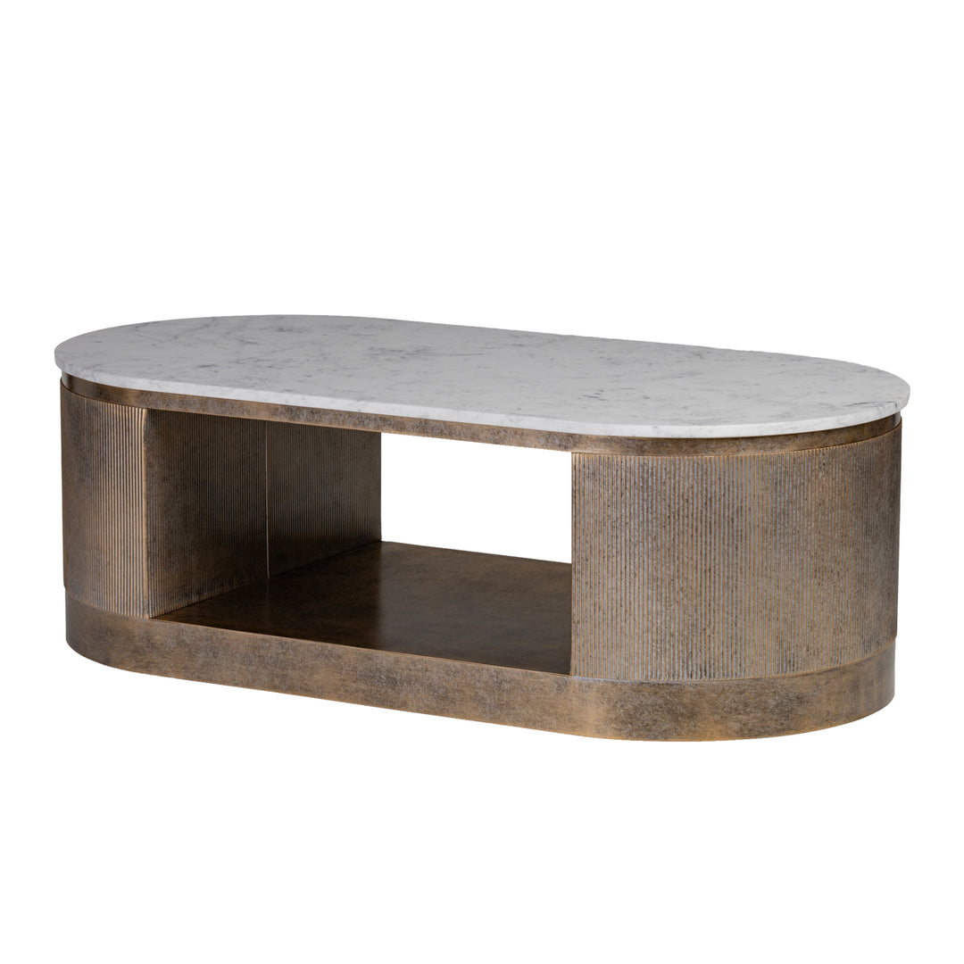 Belvedere Aged Gold Storage Coffee Table