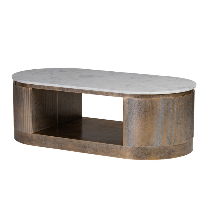 Belvedere Aged Gold Storage Coffee Table