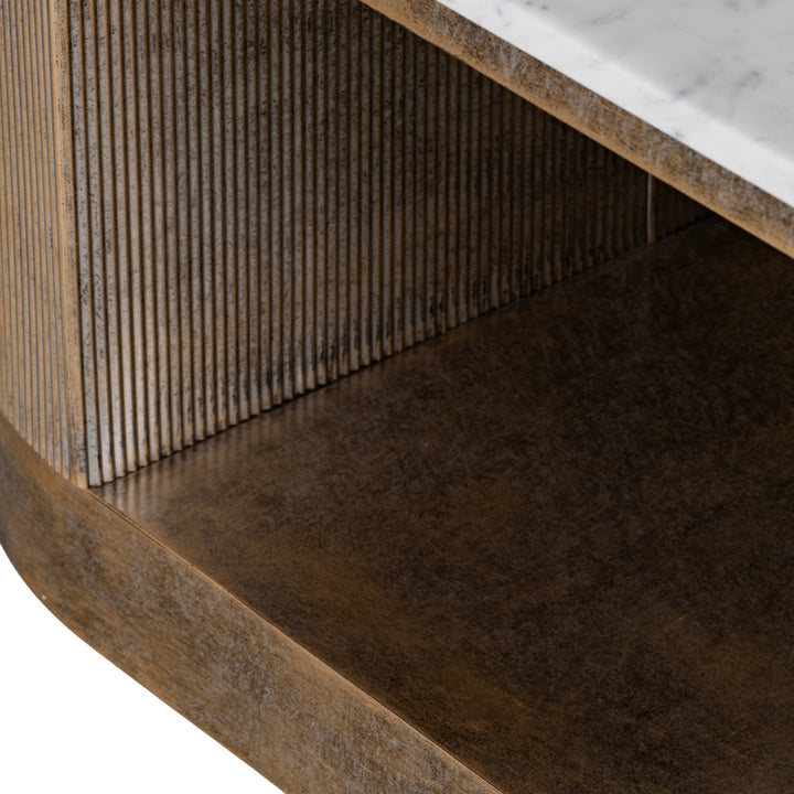Belvedere Aged Gold Storage Coffee Table