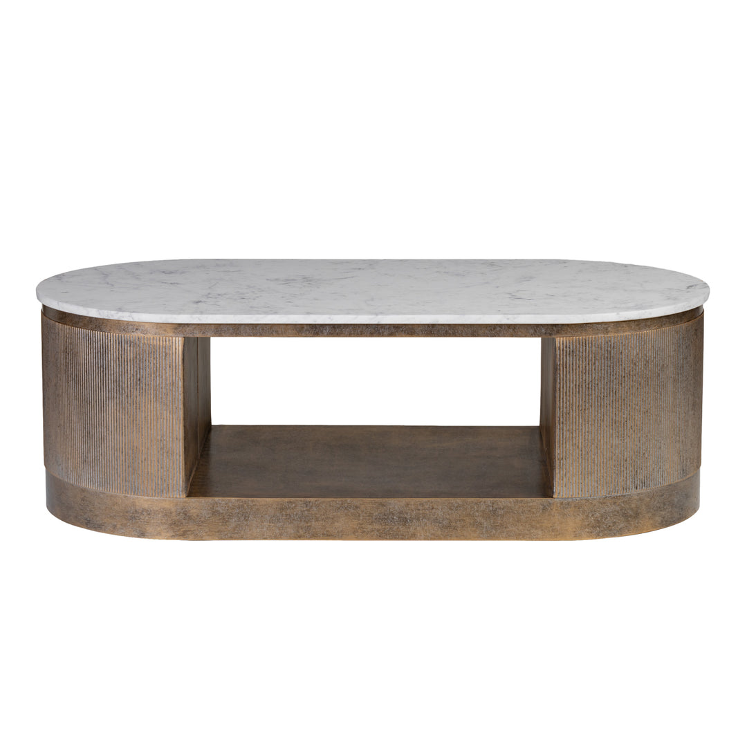 Belvedere Aged Gold Storage Coffee Table