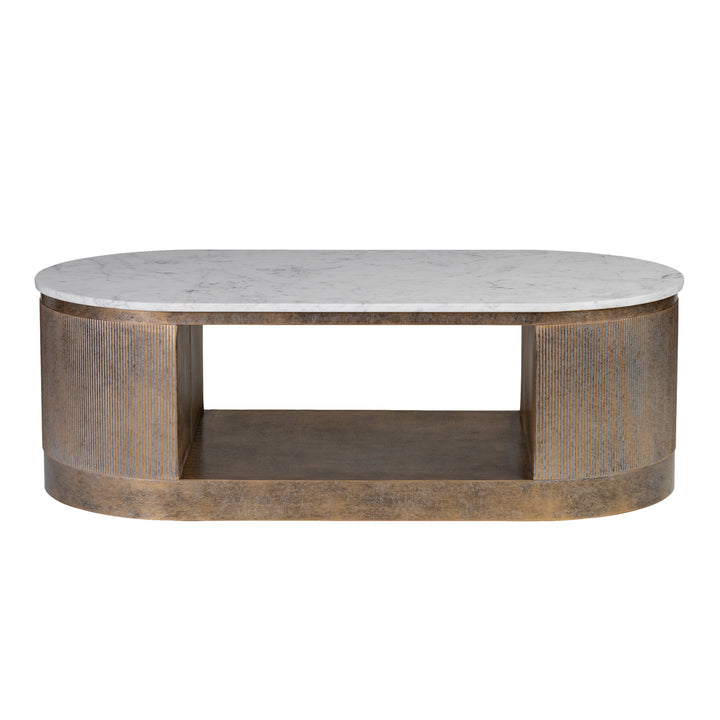 Belvedere Aged Gold Storage Coffee Table