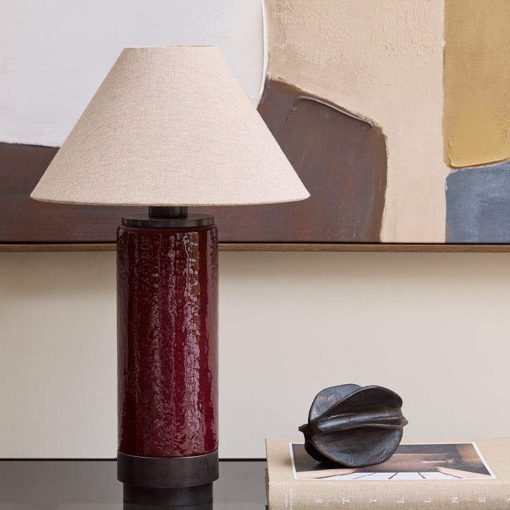 Duthie Table Lamp - Merlot Red